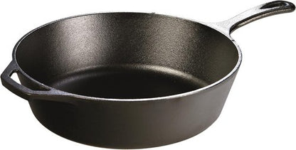 Lodge 5 Quart Pre-Seasoned Cast Iron Deep Skillet - Versatile Cooking for Oven, Stove, or Grill - Black