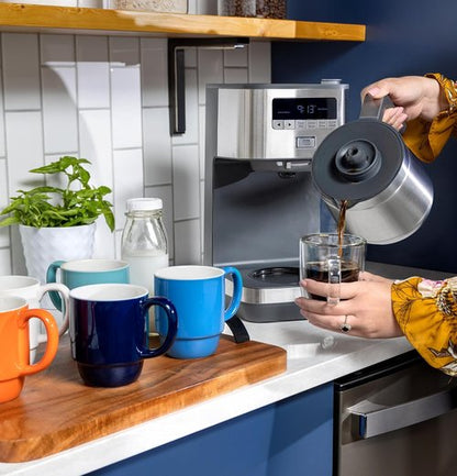 GE Drip Coffee Maker - 10-Cup Thermal Carafe Keeps Coffee Warm for 2 Hours | Adjustable Brew Strength | Stainless Steel