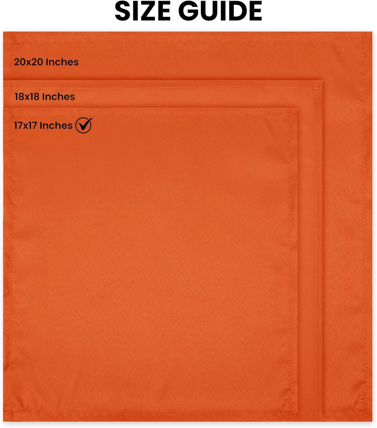 Utopia Home Cloth Napkins - 12 Pack, 17x17 Inches | Vibrant Orange Dinner Napkins for Events & Gatherings