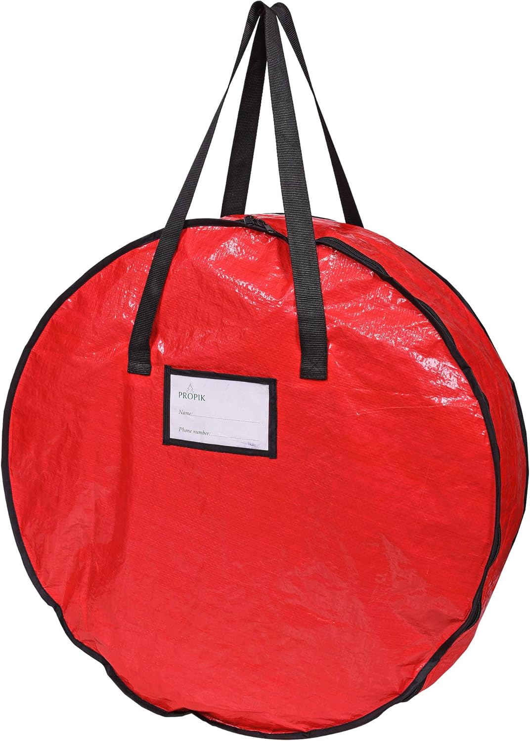 ProPik Christmas Wreath Storage Bag - Heavy-Duty Tear Resistant Holiday Container - 36” X 8” (Red)