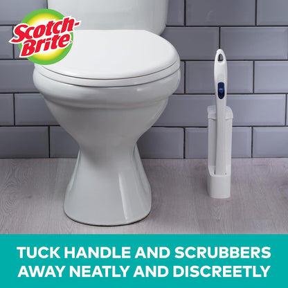 Scotch-Brite Toilet Scrubber Starter Kit - Disposable Refills with Bleach Alternative | Includes Handle & Caddy
