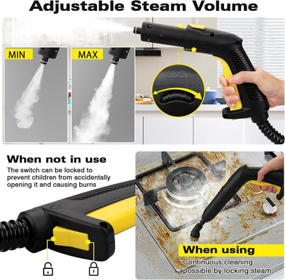 TVD Steam Cleaner - Powerful Home Steamer with 26 Accessories & 5M Extra-Long Power Cord for Deep Cleaning