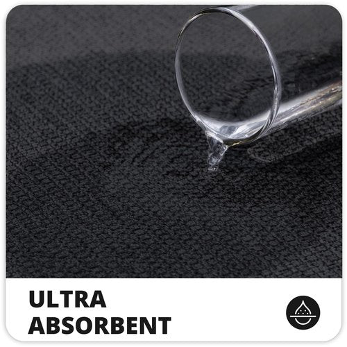 Bosap Bath Mat,Ultra Thin Bathroom Runner Rugs,Large Bath Mats for Bathroom,Quick Dry,Non-Slip,Machine Washable,Low Pile,Bath Rug,Shower Outside,Sink,Home Decor Accessories.Black,2'x5'（24x60inch）