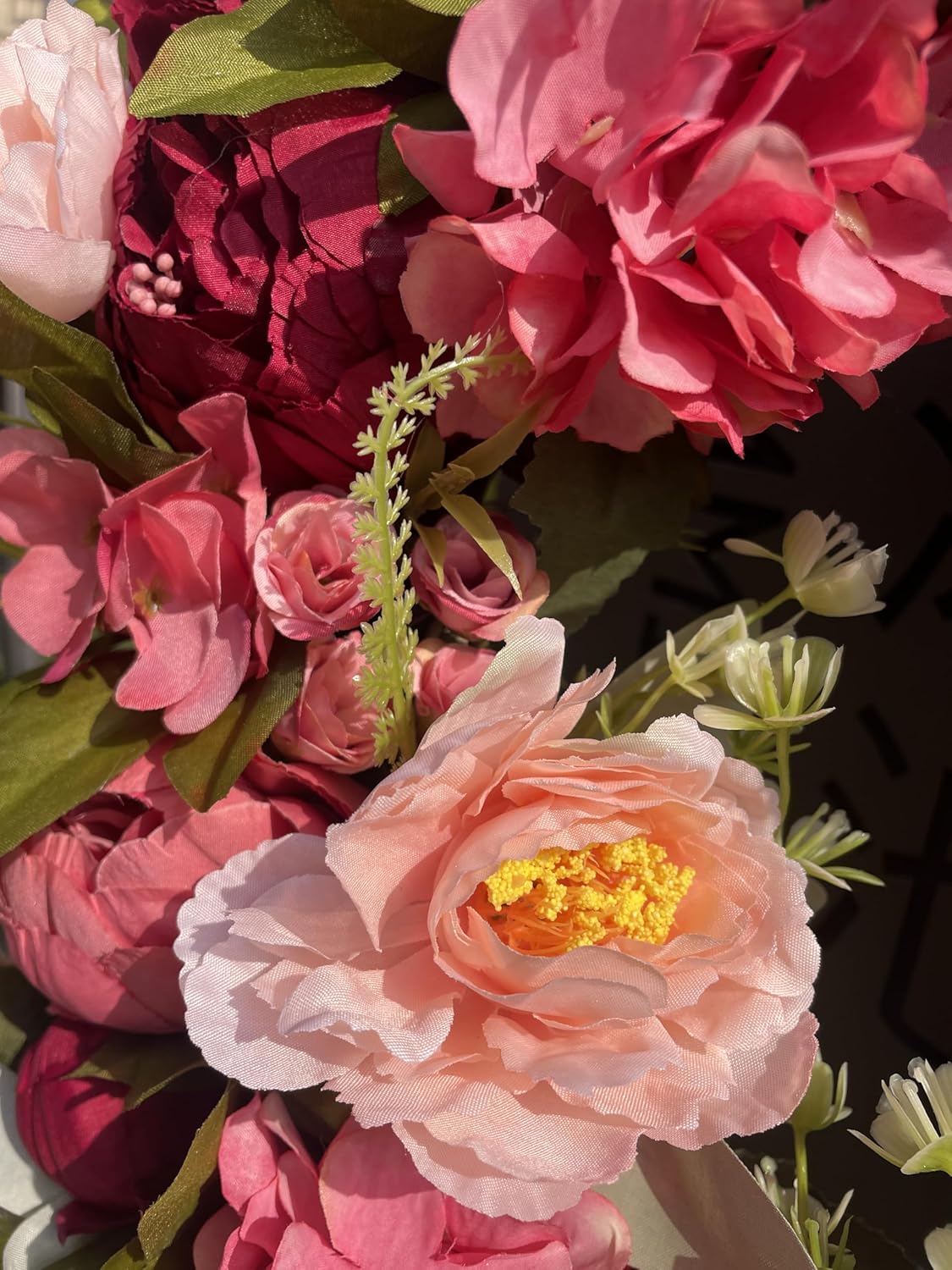 Peony Wreaths - 24 Inch Large Spring Wreath for Front Door | Lush Handmade Outdoor Decor