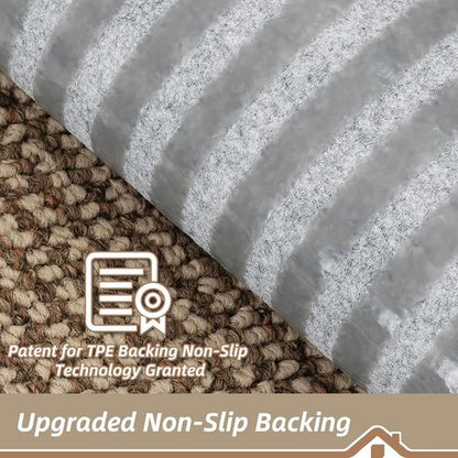 BEQHAUSE Non-Slip Carpet Stair Treads - Machine Washable 28"x9" for Kids, Elders & Pets | 15pcs Taupe