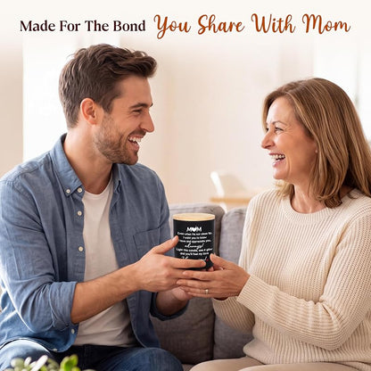 Vanilla Lavender Candle 10 oz - Christmas Gift for Mom | Black Jar, Mom In My Heart