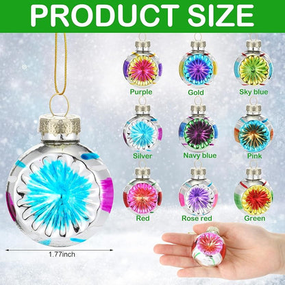 Elegant 9 Pcs 65mm Glass Christmas Ornaments - Retro Hemisphere Multicolor Set