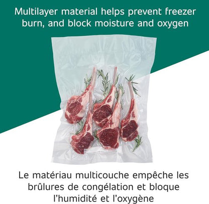 FoodSaver 1-Gallon Vacuum Seal Bags - BPA-Free Multilayer for Food Preservation & Sous Vide, 13 Count | Clear