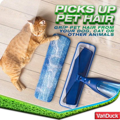 VanDuck Microfiber Mop Pads - 3 Pack Compatible with Bona Mop for 18-Inch Hardwood Floor Cleaning