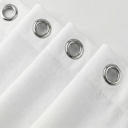 Kouzia Home Waterproof Fabric Shower Curtain Liner, TPU Coated, PEVA-Free & Odorless, Hotel Quality, 3 Magnets, Rust-Proof Metal Grommets, Machine Washable, White, 72x72 Inch
