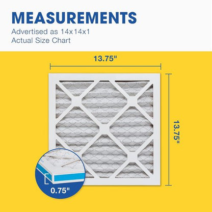 Aerostar MERV 8 Air Filter - 14x14x1 Size | Captures Dust, Lint & Pollen - 4 Count, Made in USA