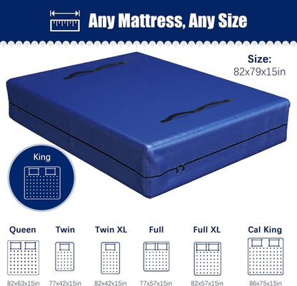 Cosy Family Mattress Bags for Moving - Extra-Thick 170GSM Reusable Cover with Zipper | King Size, Blue
