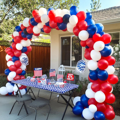 RUBFAC Red Balloons - 135pcs in Various Sizes (5-18 Inch) for Birthday & Wedding Decorations