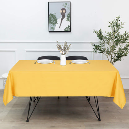 sancua Square Tablecloth - 54 x 54 Inch - Stain and Wrinkle Resistant Washable Polyester Table Cloth, Decorative Fabric Table Cover for Dining Table, Buffet Parties and Camping, Yellow