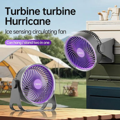 CIBAIL Brushless Motor Desk Fan, 7-Inch Quiet Turbo Table Fan with 5 Speeds, 90° Adjustable Tilt, USB Rechargeable Personal Portable Air Circulator for Home, Office, Bedroom, Kitchen, Outdoor