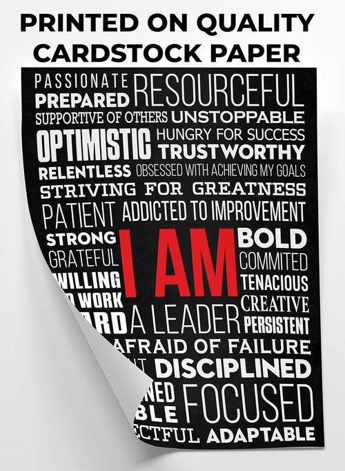 HoneyKICK Motivational Wall Art - Inspirational Office Poster | 12" W x 16" H, Unframed Decor for Bedroom & Gym