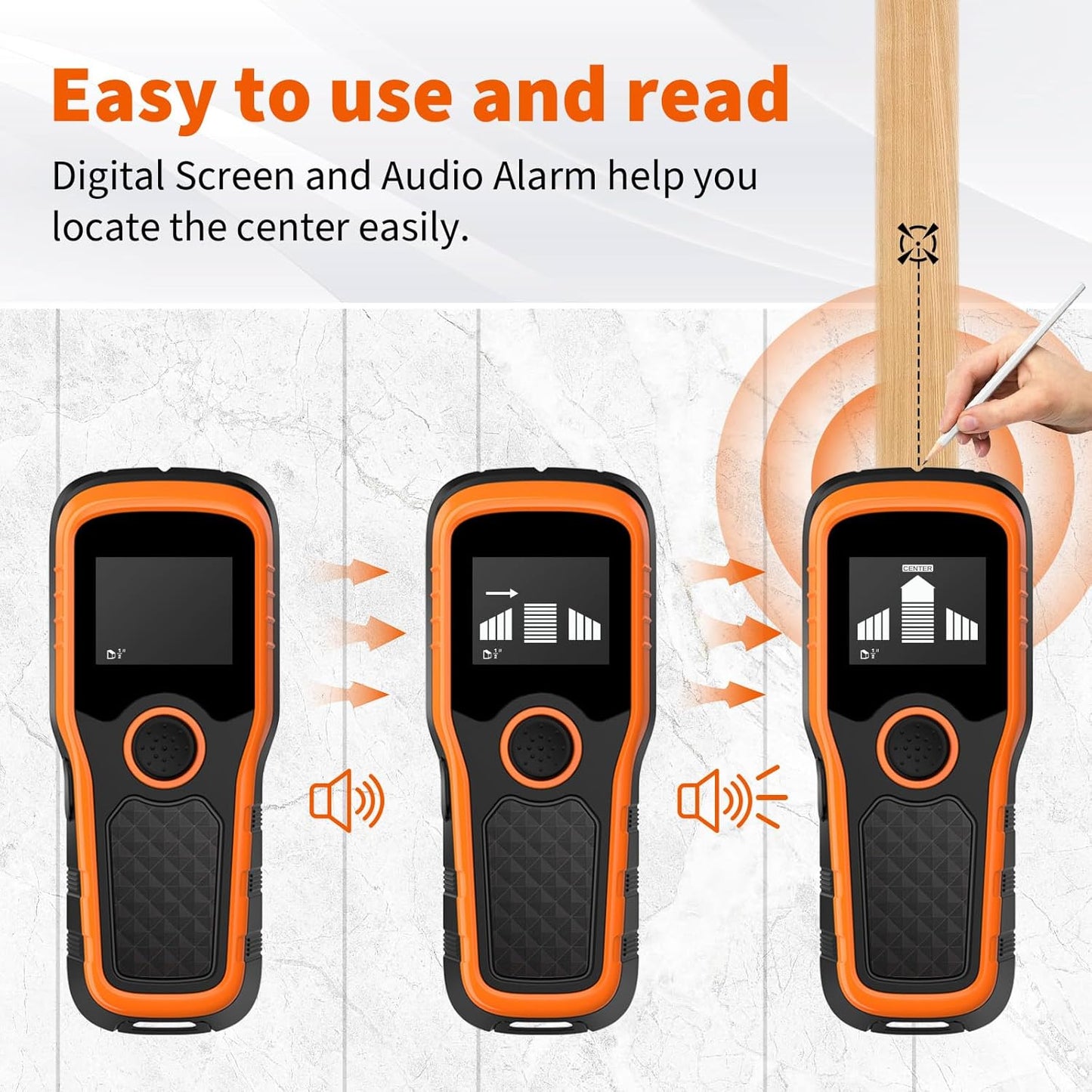 Stud Finder Wall Scanner - 5-in-1 Detector for Wood, Metal, Pipes & Wires | High-Definition LCD Display