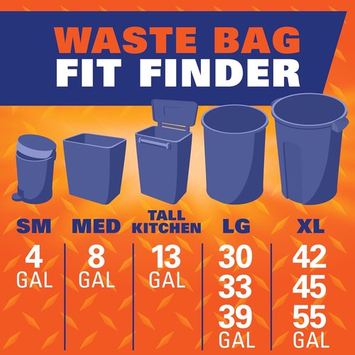 Hefty Ultra Strong Trash Bags - 30 Gallon, Unscented, Black - 25 Count for Heavy-Duty Use