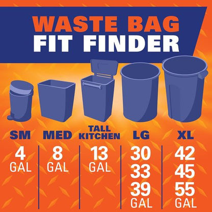 Hefty Ultra Strong Trash Bags - 30 Gallon, Unscented, Black - 25 Count for Heavy-Duty Use