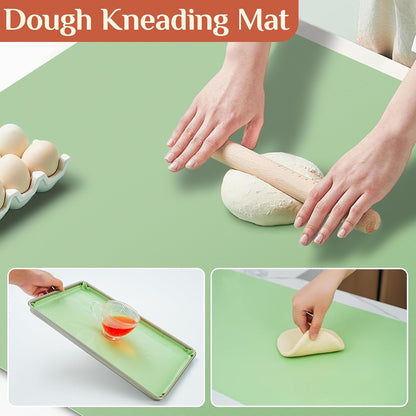 Silicone Baking Mat - Non-Stick Reusable Dough & Pastry Mat | 12 IN x 6 FT, Non-Slip Design for Air Fryer & Oven