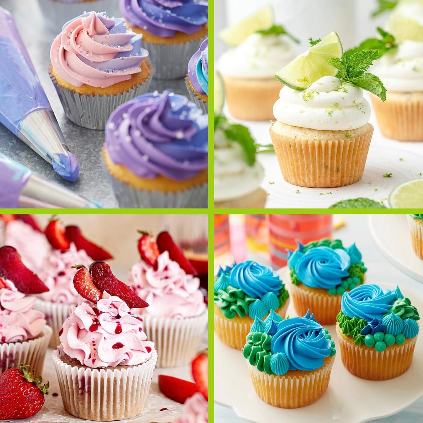 Suuker Large Piping Tips Set - Seamless Stainless Steel Cake Decorating Tips & Bags | Perfect for Cupcakes, Cakes & Cookies
