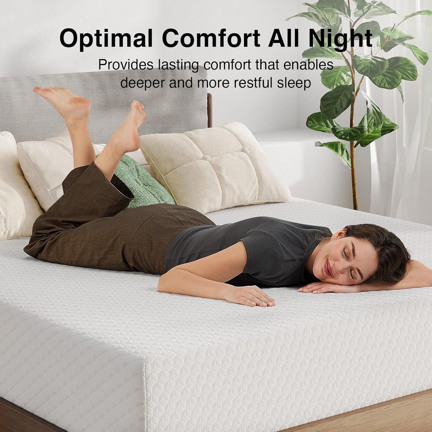 Novilla Queen Mattress - 12 Inch Memory Foam for Pressure Relief & Cool Sleep | Removable Washable Cover
