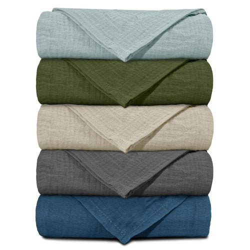 Muslin Receiving Blankets, Neutral Blanket Swaddling for Newborn Boys and Girls, 5 Pack Breathable and Skin-Friendly Swaddle Wrap for Infant Baby (Graceful Colors)