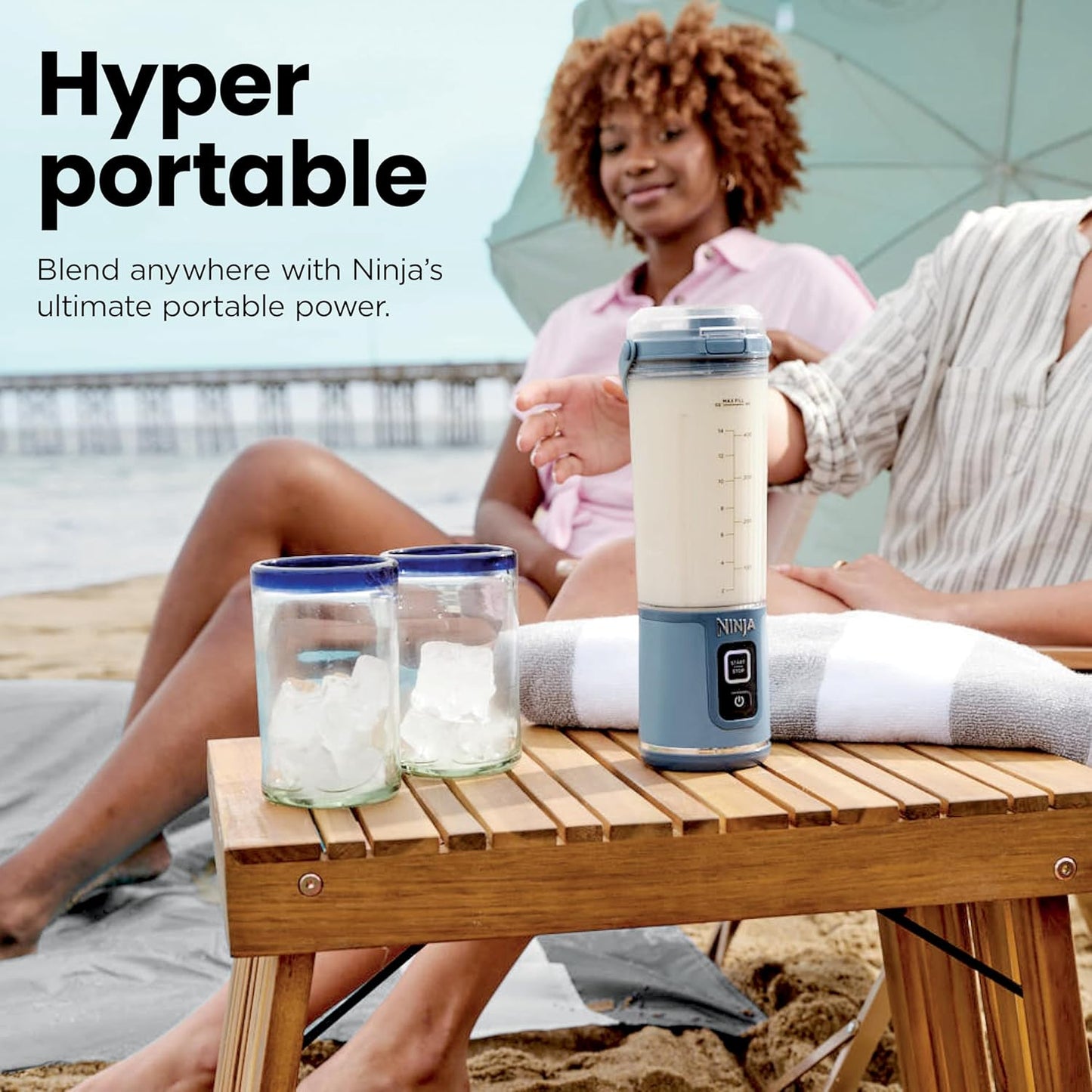 Ninja Blast Portable Blender - Cordless 18oz Personal Blender for Smoothies & Shakes | BPA-Free, USB-C Rechargeable, Lavender