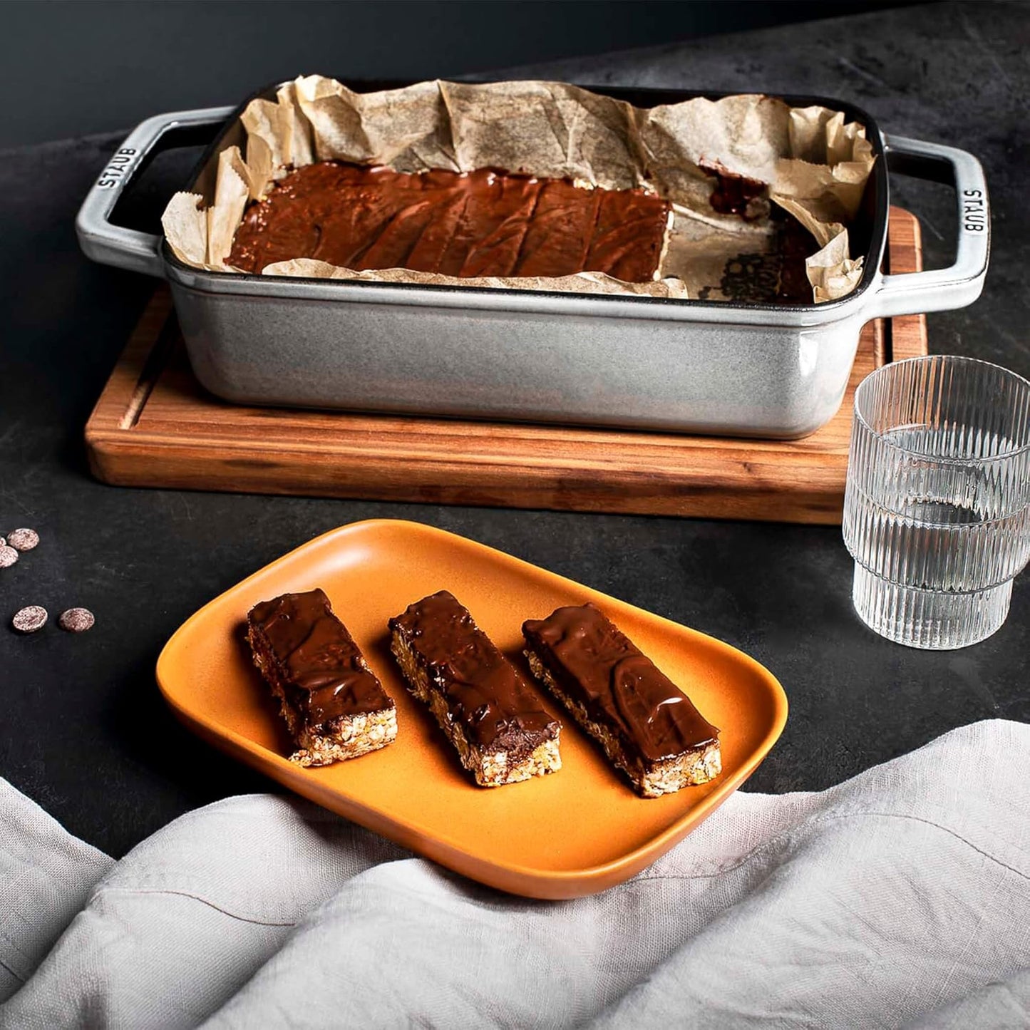 Staub Cast Iron Roasting Pan - 12-Inch x 8-Inch, Graphite Grey | Premium Quality Made in France