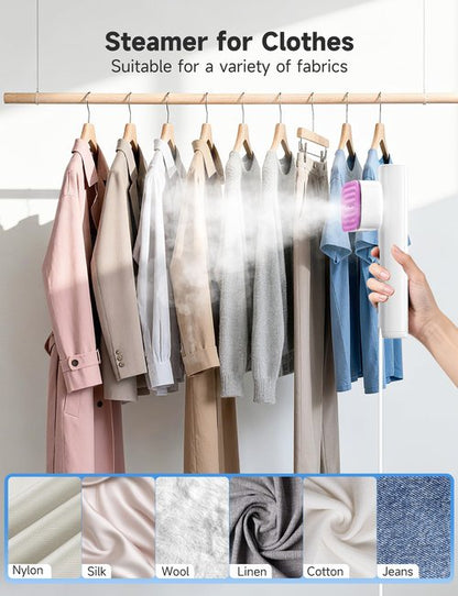 Travel Steamer for Clothes, Portable Handheld Design, Clothing Wrinkles Remover, Strong Penetrating Steam, 1200W Powerful 2 In 1 Steamer & Iron, 100ml Big Capacity
