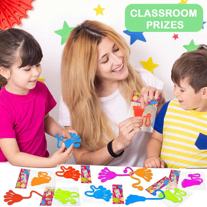 Skiennix Bulk Party Favors - 200 PCS Goody Bag Stuffers with Sticky Hands & Feet | Non-Candy Treats for Kids