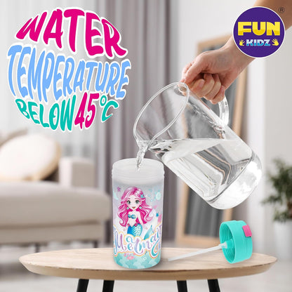 Total My Style Mermaid Kids Water Bottle - 17oz Leak-Proof Design with Spout Cover & Carry Handle | BPA-Free, Dishwasher Safe for Ages 3+
