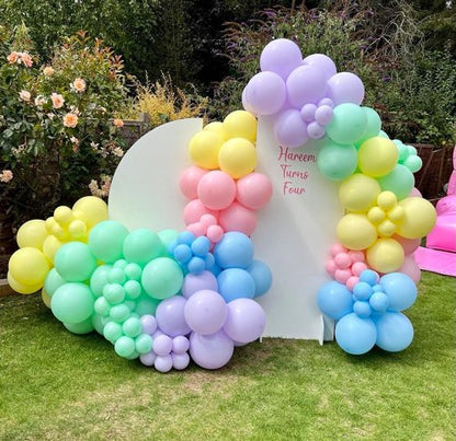 KBZVNAF Pastel Balloons - 50 Pack 12-Inch Multicolor Macaron Latex Balloons for Baby Showers & Birthdays