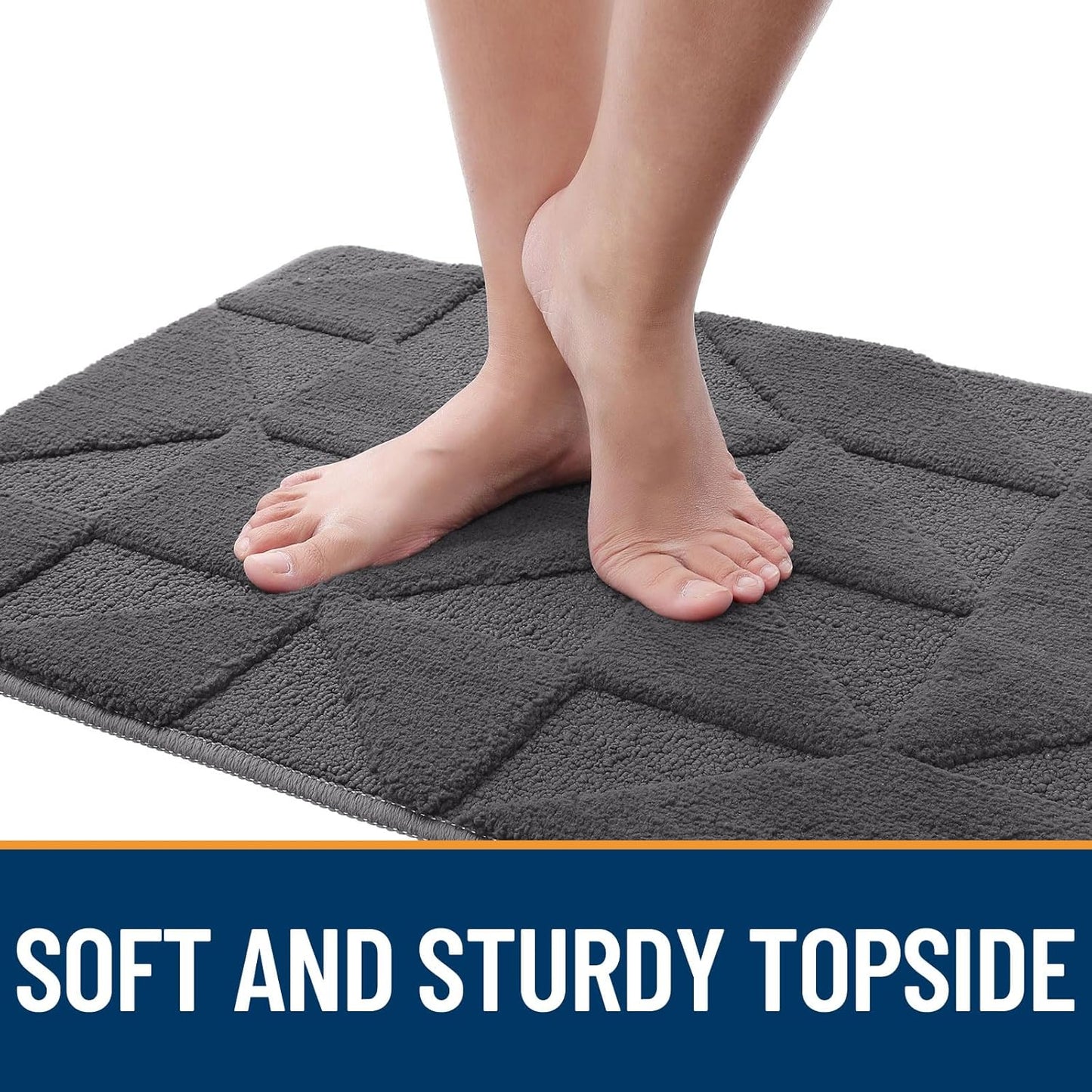 OLANLY Indoor Door Mat - Non-Slip, Absorbent & Dirt Resistant | Washable Low-Profile Entry Doormat (32x20 inches, Dark Grey)