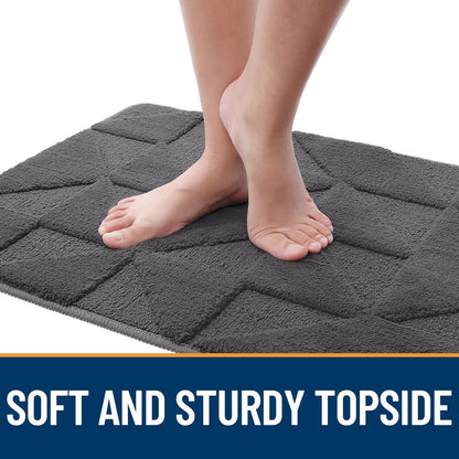 OLANLY Indoor Door Mat - Non-Slip, Absorbent & Dirt Resistant | Washable Low-Profile Entry Doormat (32x20 inches, Dark Grey)