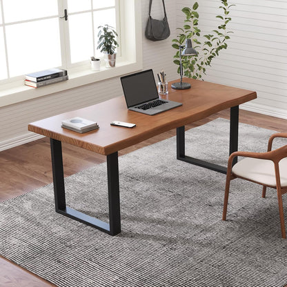 Skiennix Solid Wood Office Desk - Stylish & Durable Design | Multi-Size Options for Home or Work (Tan, 55.12 in)