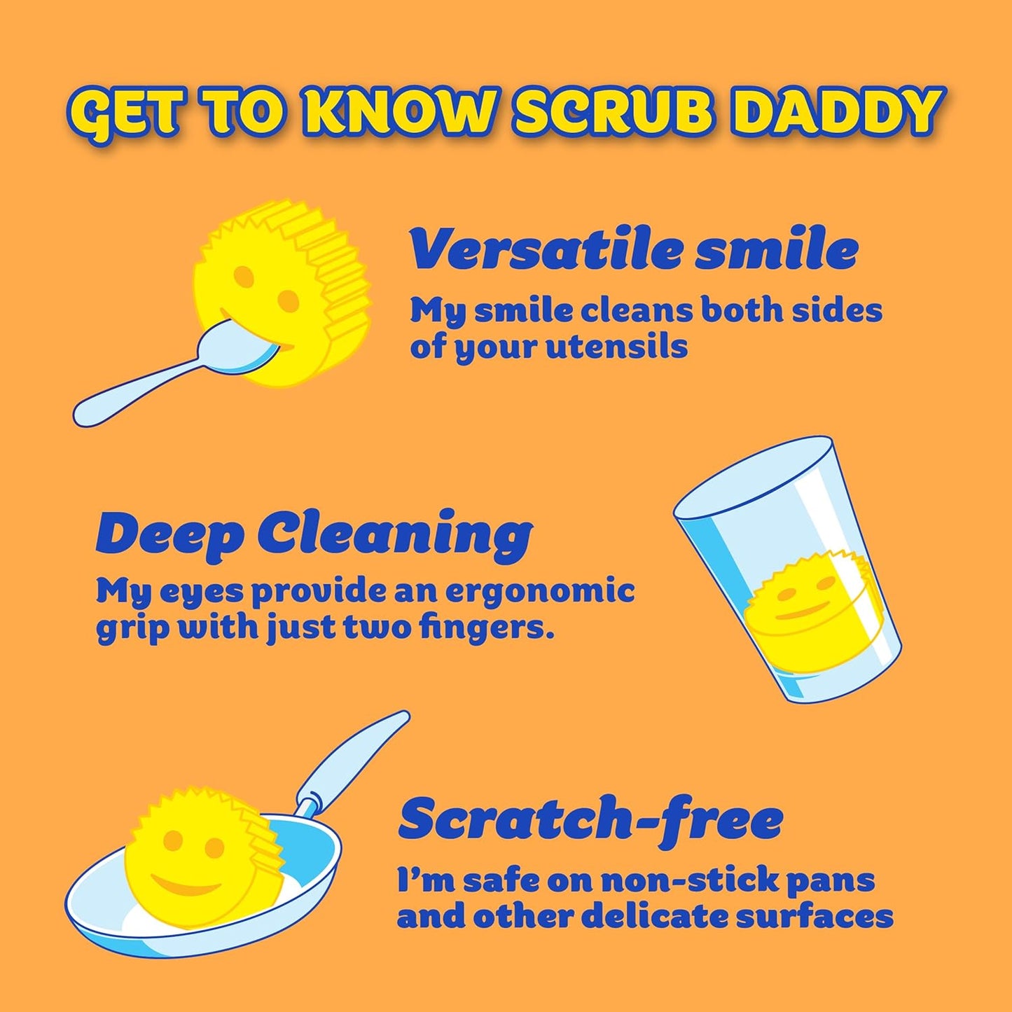Scrub Daddy Scrub Mommy | Scratch-Free Dual-Sided Kitchen & Bathroom Scrubber + Cif All Purpose Cleaner - Complete Cleaning Supplies Kit