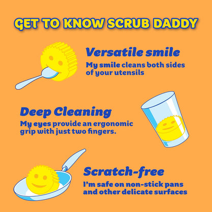 Scrub Daddy Scrub Mommy | Scratch-Free Dual-Sided Kitchen & Bathroom Scrubber + Cif All Purpose Cleaner - Complete Cleaning Supplies Kit