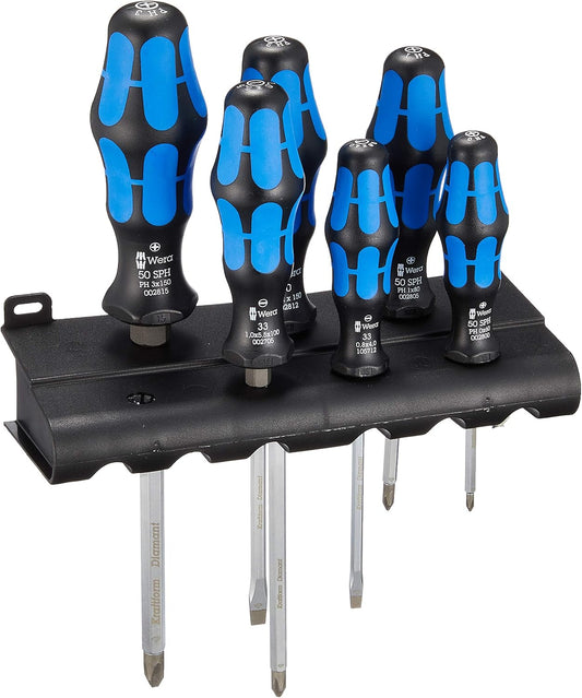 Wera 137801 Craft Foam Diamond Screwdriver Set - Precision Tools for Ultimate Grip | 33/50/6A