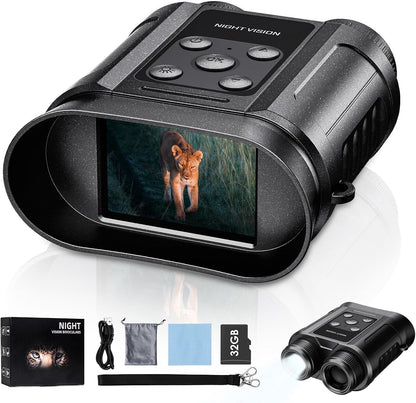 Skiennix Night Vision Goggles - Photo/Video Capture Binoculars with 32GB Card | Perfect Outdoor Gift for Men & Boys