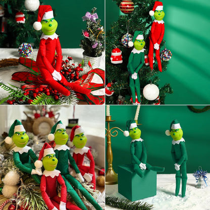 Skiennix Christmas Monster Plush Toy - Adorable Stuffed Doll for Kids & Holiday Decor | 12.6" Green