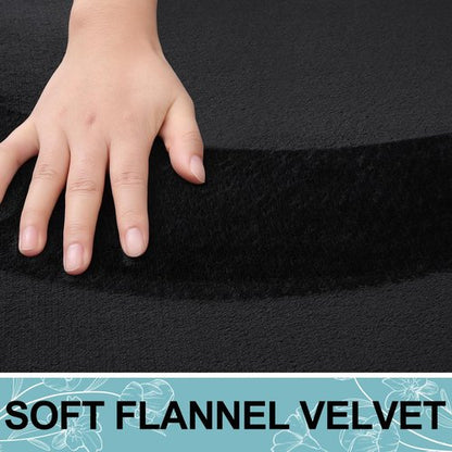 Smiry Memory Foam Bath Mat 30x20, Extra Soft and Absorbent Bathroom Mats, Non Slip Washable Carpet for Floor, Shower and Tub, Black