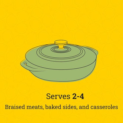 Lodge Essential Enamel Braiser - Induction-Safe & PFAS-Free Cookware - 3.5 Quart, Desert Sage - Oven Safe Up to 500°F