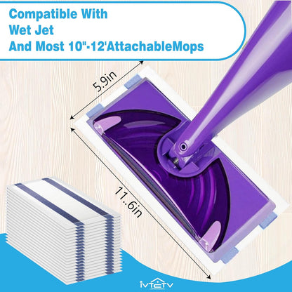 Skiennix Swiffer Wet Pads Refills - 64 Count Disposable Wet Jet Pads for Hardwood & Tile Floors