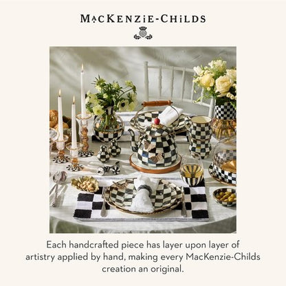 MACKENZIE-CHILDS Bistro Spreaders Set - Stainless Steel Butter & Charcuterie Utensils | Black & White Check
