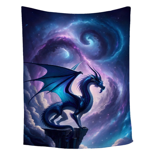 Dragon Blanket Gift for Woman Man Girls Boys Dragon Gift for Blue Dragons Lovers Soft Flannel Blanket for Living Room Sofa Couch Decor - 40"x50" for Kids/Children