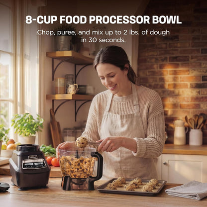 Ninja Kitchen System Food Processor & Blender - 1500W All-in-One for Smoothies, Salsa & More | Black | Includes Pitcher & To-Go Cups
