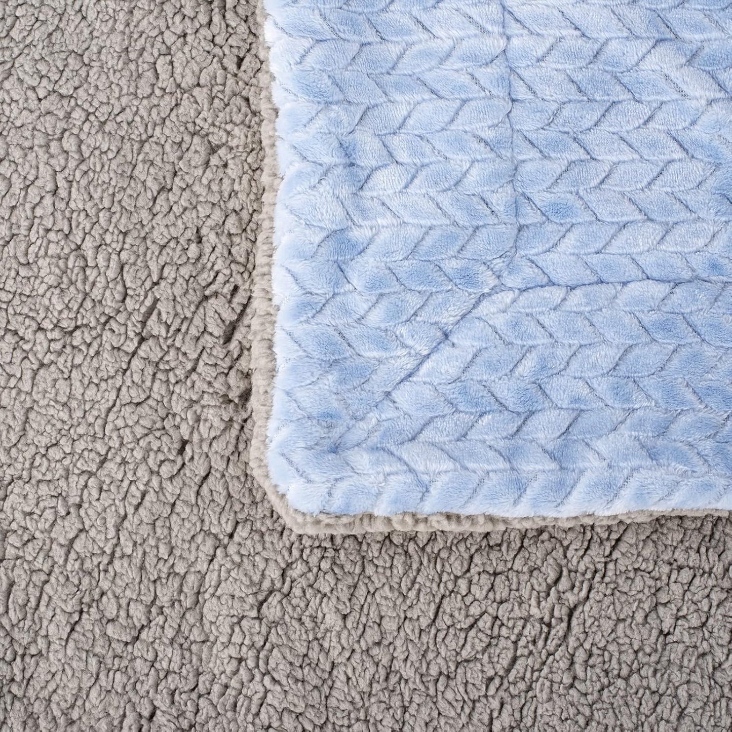 Skiennix Fuzzy Blanket - Soft, Warm Coral Fleece for Baby | Cozy Toddler Receiving Blanket (40" x 48", MD-Sky Blue)