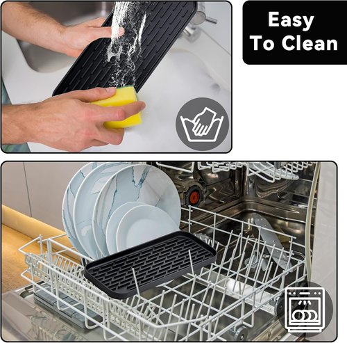 Drip Pan Compatible with Drink Dispenser, 1 Pack Silicone Tray Mat for DD&HAPP Glass Drink Dispenser