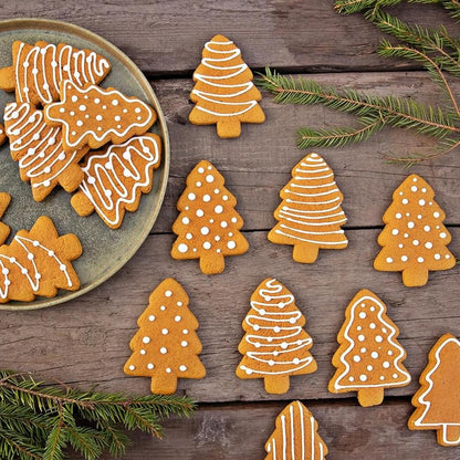Christmas Tree Cookie Cutters 3Pcs Stainless Steel with PVC Edge - Tree Variation